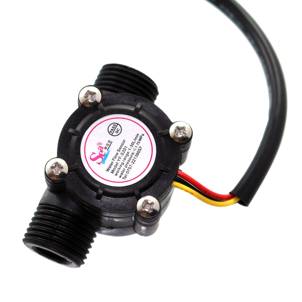 Sensor de Flujo Caudalímetro de Agua 30L/min Efecto Hall Model YF-S201